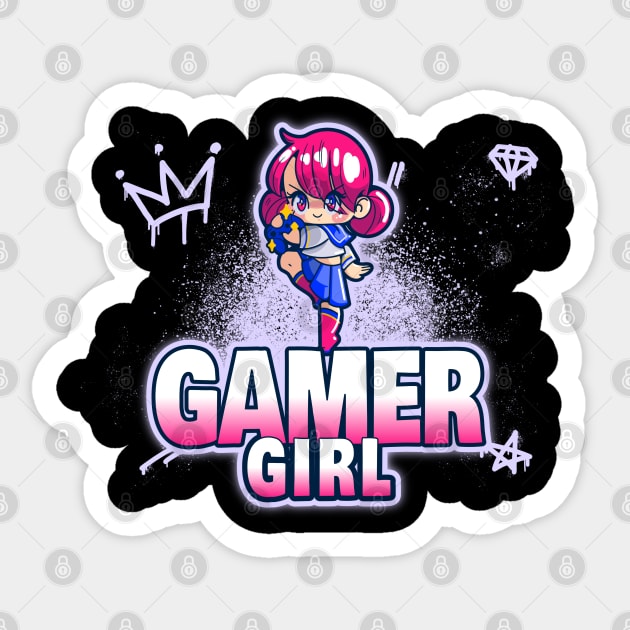 Gamer Girl Anime Otaku Sticker by PlimPlom